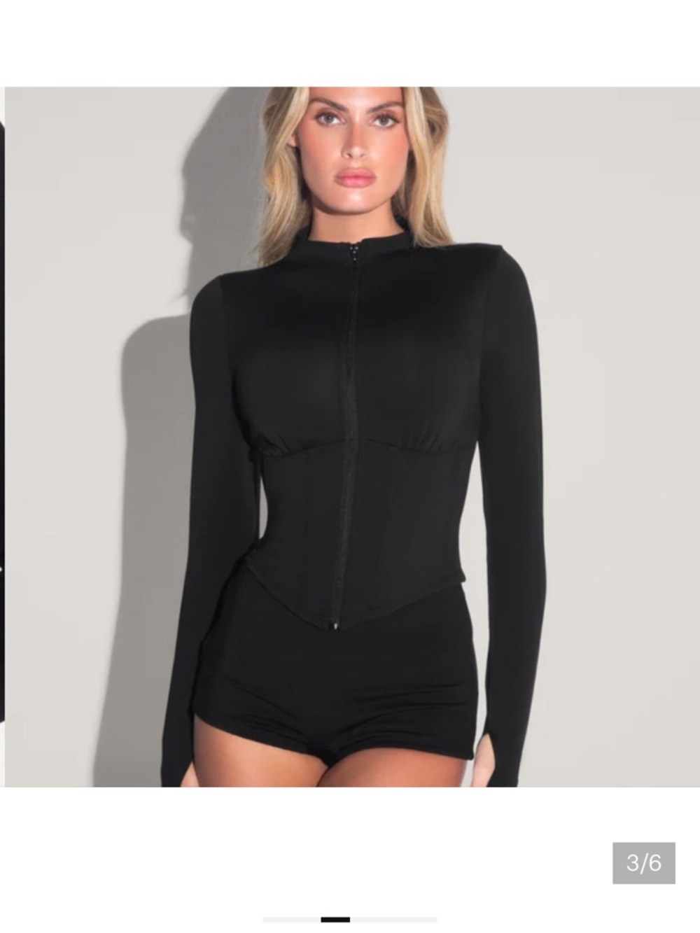 TA3 Women’s Black Zip-Front Surfy Corset Jacket size small     NWT - Picture 3 of 11